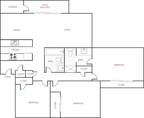 a floor plan of a small house with a bedroom and a living room